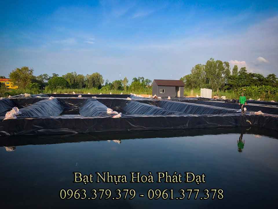 Bảng giá bạt chống thấm lót hồ chứa nước, bán màng (bạt) nhựa đen HDPE lót ao hồ nuôi cá tôm ở tại Trà Vinh