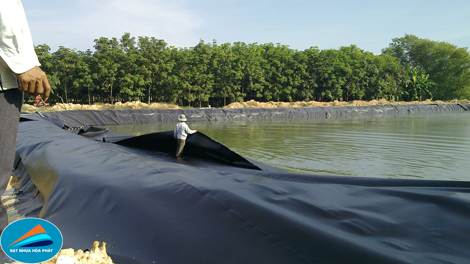 Làm hồ nuôi cá bằng màng chống thấm HDPE