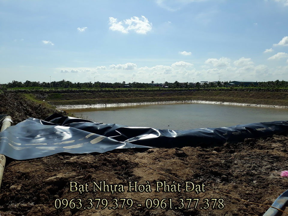 Bảng giá tấm bạt nhựa đen HDPE chống thấm lót hồ chứa nước, bán màng (bạt) lót phủ ao hồ nuôi cá tôm tại Bắc Giang