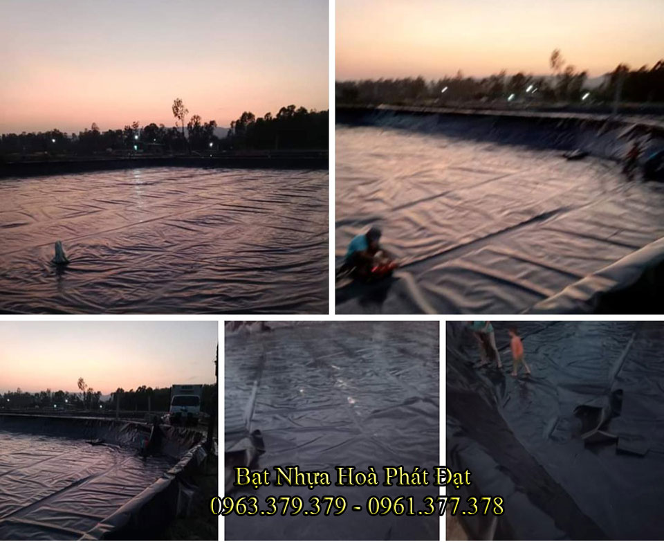 Bảng giá tấm bạt nhựa đen HDPE chống thấm lót hồ chứa nước, bán màng (bạt) lót phủ ao hồ nuôi cá tôm tại Bắc Ninh