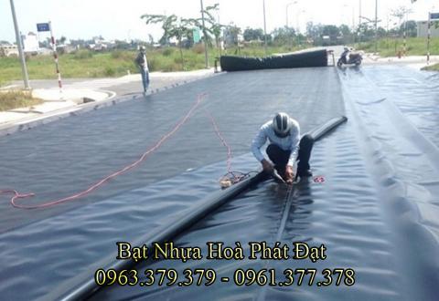 Bảng giá bạt chống thấm lót hồ chứa nước, bán màng (bạt) nhựa đen HDPE lót ao hồ nuôi cá tôm ở tại Hoà Bình